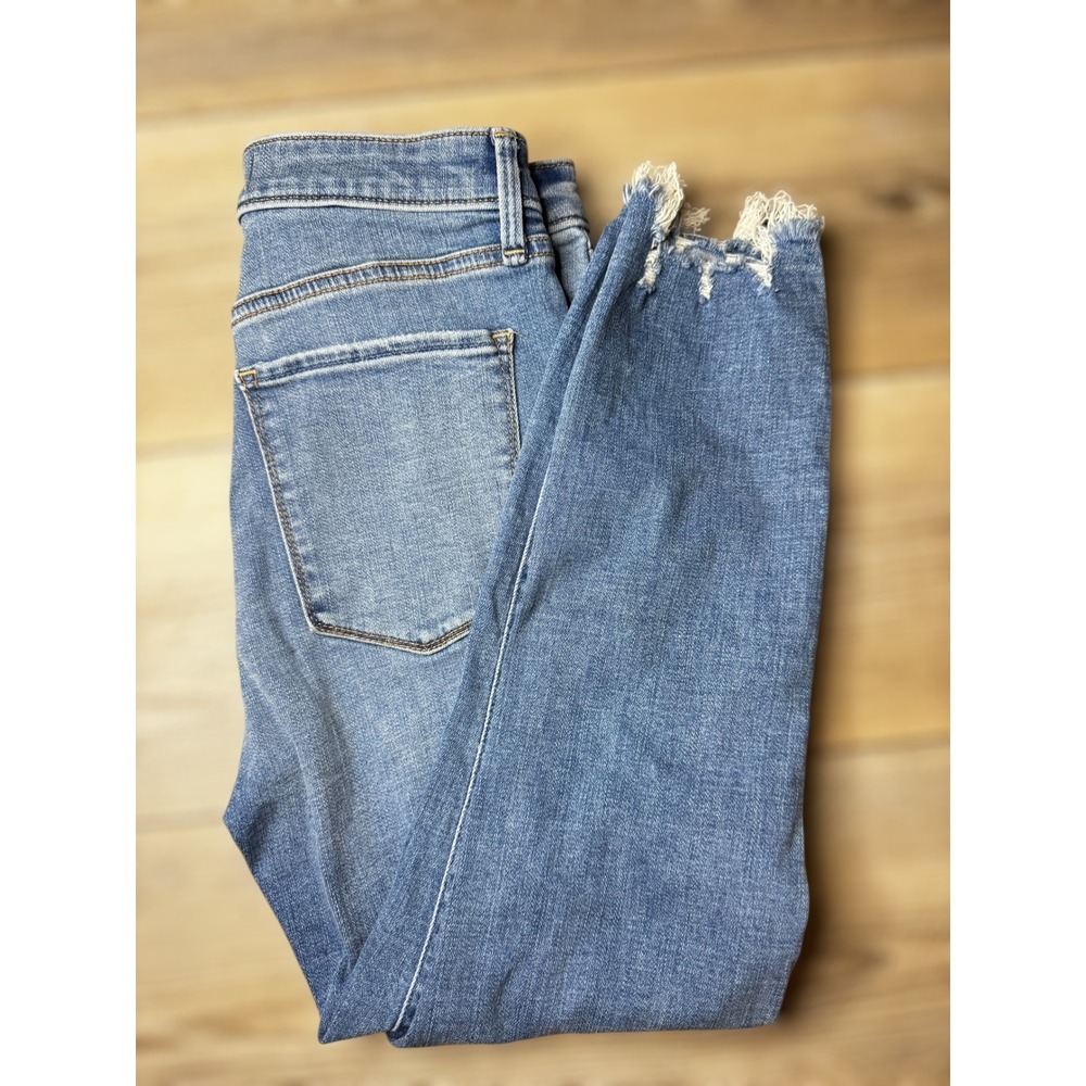 Abercrombie Fitch The Highest Skinny Ankle Jeans Lightā Wash Distressed Sz 26 xs
